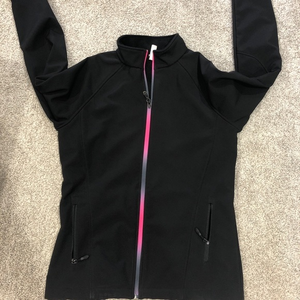 Ideology Performance Full Zip‎ Jacket Women's Med Black Pink Run Bike Hike